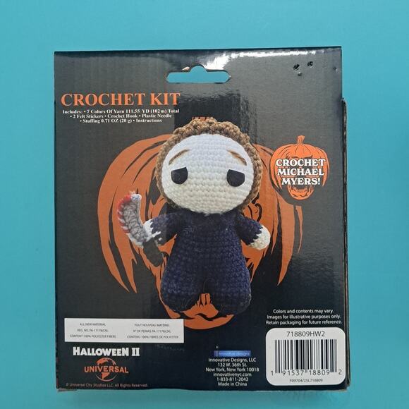Halloween 2 Michael Myers Stuffed Crochet Doll Kit Horror Movie Theme Craft 17+ - Picture 4 of 5